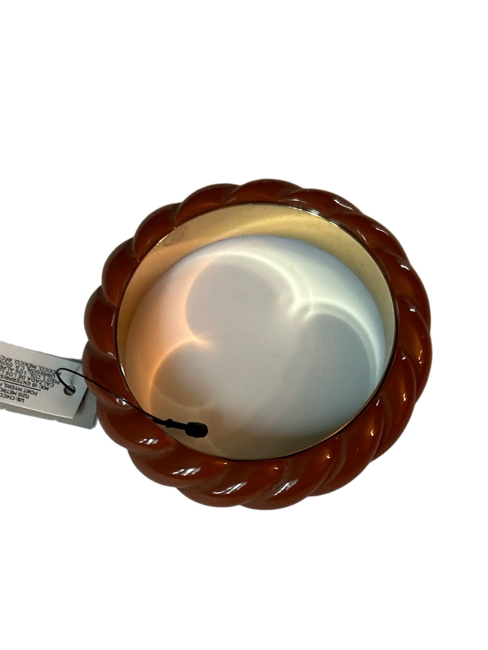 Chico's Twisted Resin Bangle Bracelet in Warm Brown